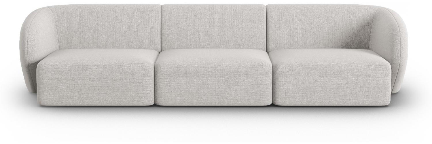 Micadoni Modulares Sofa Shane 3-Sitzer Chenille Silber Melange Bild 1