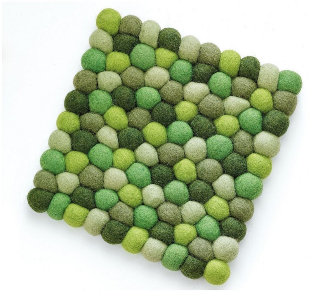 Untersetzer Quadratisch 21x21cm Schafwolle Filz bis 100 Grad Cilio grün 469905 Bild 1