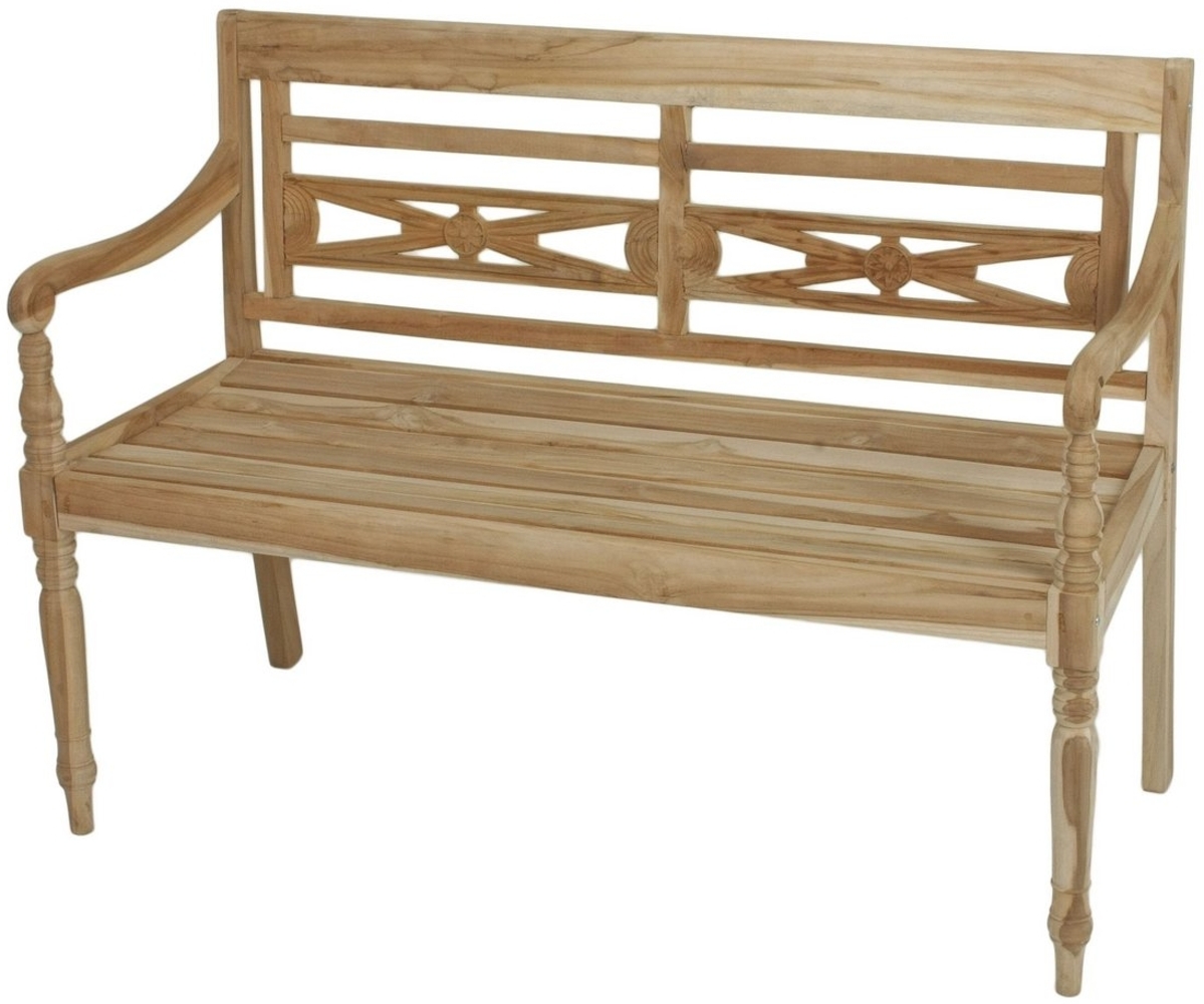 Bank SUMATRA, 2-Sitzer, Teakholz unbehandelt, 120x86x55cm Bild 1