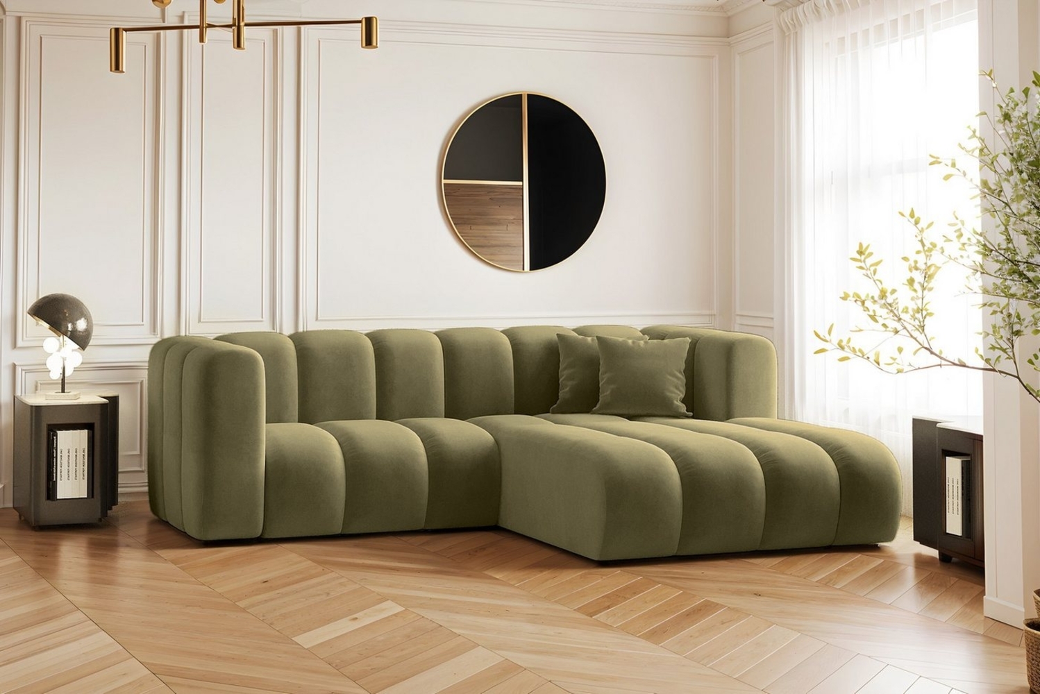 Kaiser Möbel Ecksofa L-form Sofa Grand Modular Stoff Haga und Salvador, Große Auswahl an Farben, moderner Stil, modular Bild 1