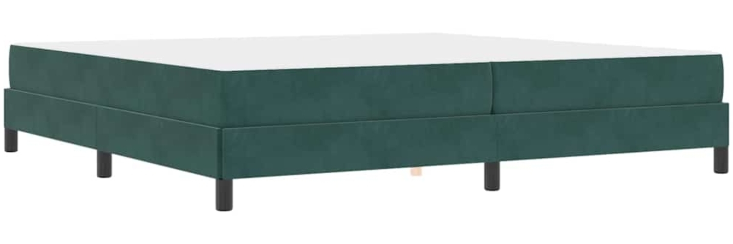 vidaXL Boxspringbett mit Matratze Dunkelgrün 200 x 200 cm Samt 3398716 Bild 1