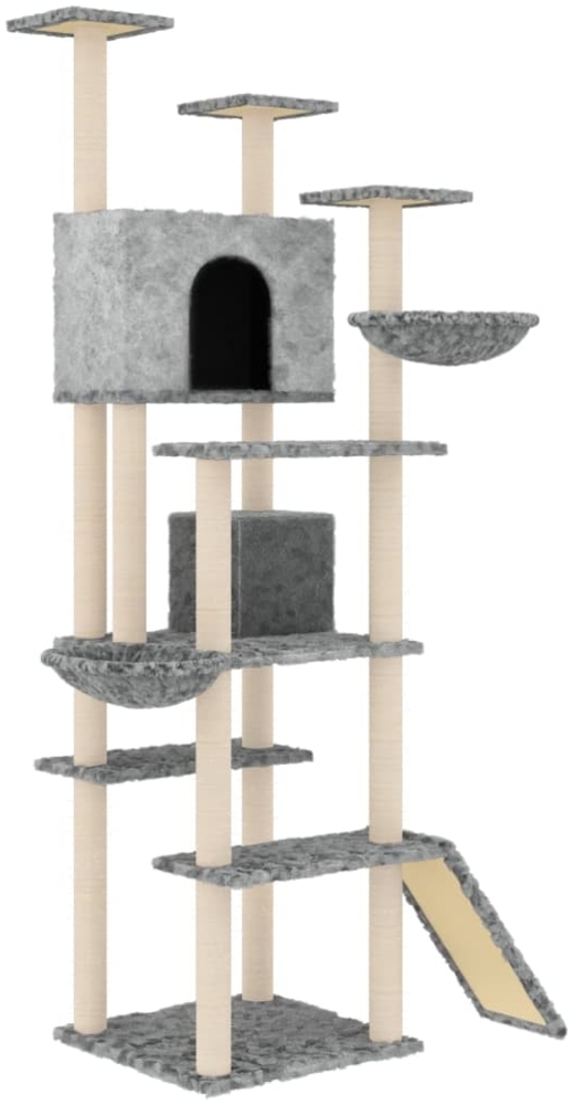 vidaXL Kratzbaum mit Sisal-Kratzsäulen Hellgrau 191 cm 171595 Bild 1