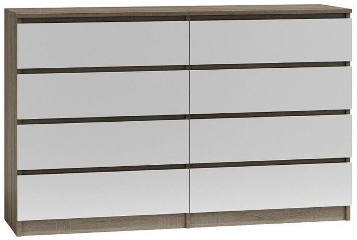 pressiode Kommode Kommode mit 8 Schubladen 140cm Klamotenschrank Sideboard Bild 1