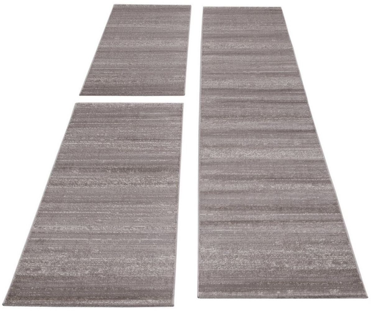 Carpettex Kurzflor-Bettumrandung Unicolor - Einfarbig, Höhe 6 mm, (Bett-Set, 3-tlg, Bettvorlage), Schlafzimmer Teppich Bettumrandung Läufer Set 3 teilig Bild 1