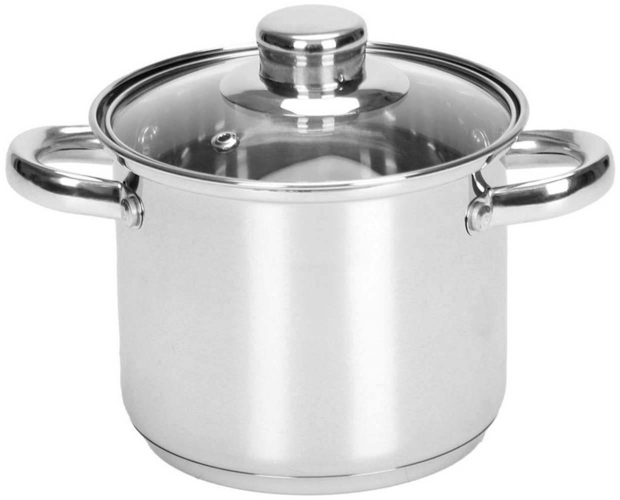 Ribelli Kochtopf Kochtopf Edelstahl, Suppentopf mit Glasdeckel & Kaltgriffen für Küche, 1,8L Bild 1