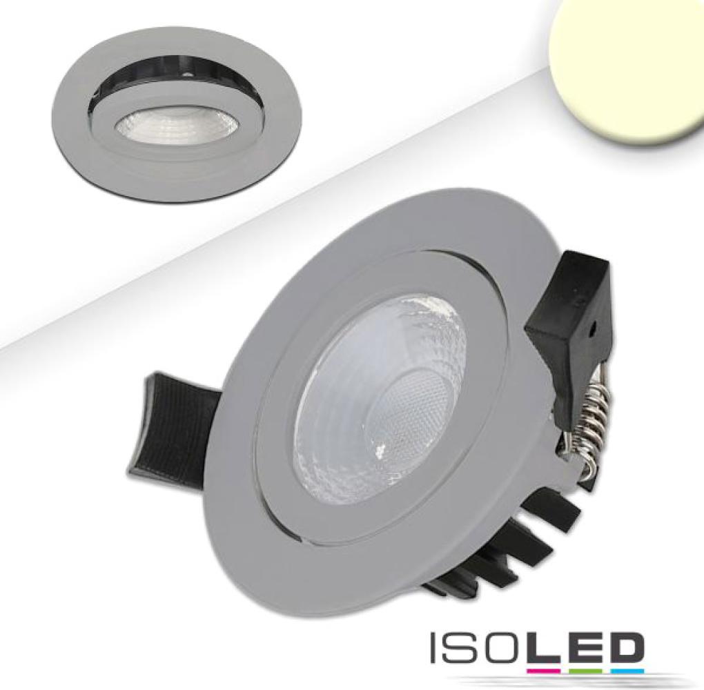 ISOLED LED Einbaustrahler, silber, 8W, 60°, rund, warmweiß, IP65, dimmbar Bild 1