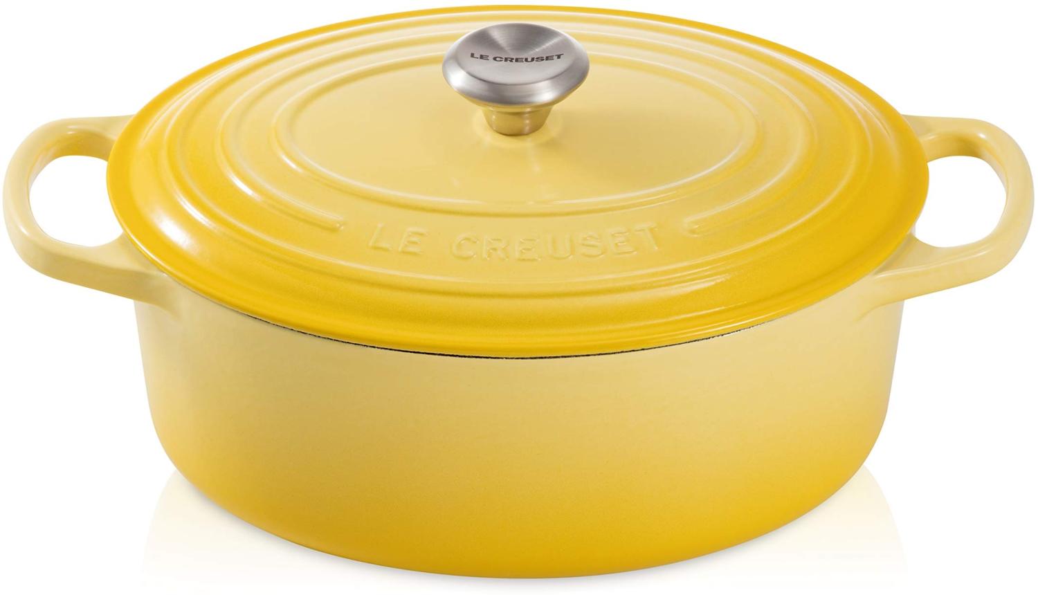 Le Creuset Bräter 'Signature' , Gusseisen , Oval, für alle Herdarten und Induktion geeignet, Citrus, 29,0 cm Bild 1