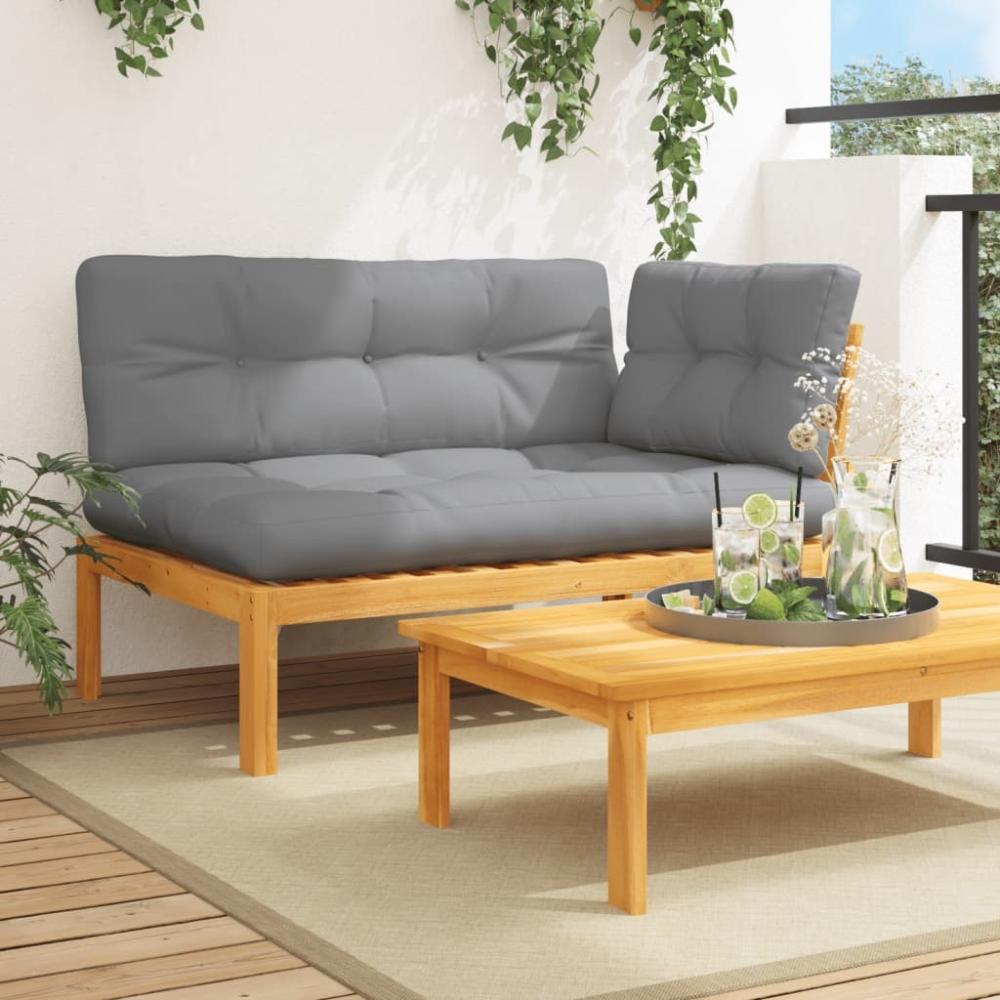 vidaXL Garten-Ecksofa aus Paletten mit Kissen Massivholz Akazie 3324782 Bild 1