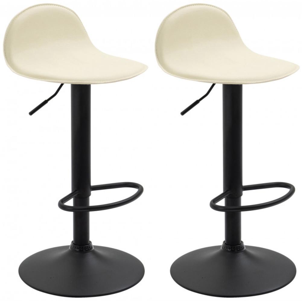 2er Set Barhocker Lana V2 schwarz creme Bild 1