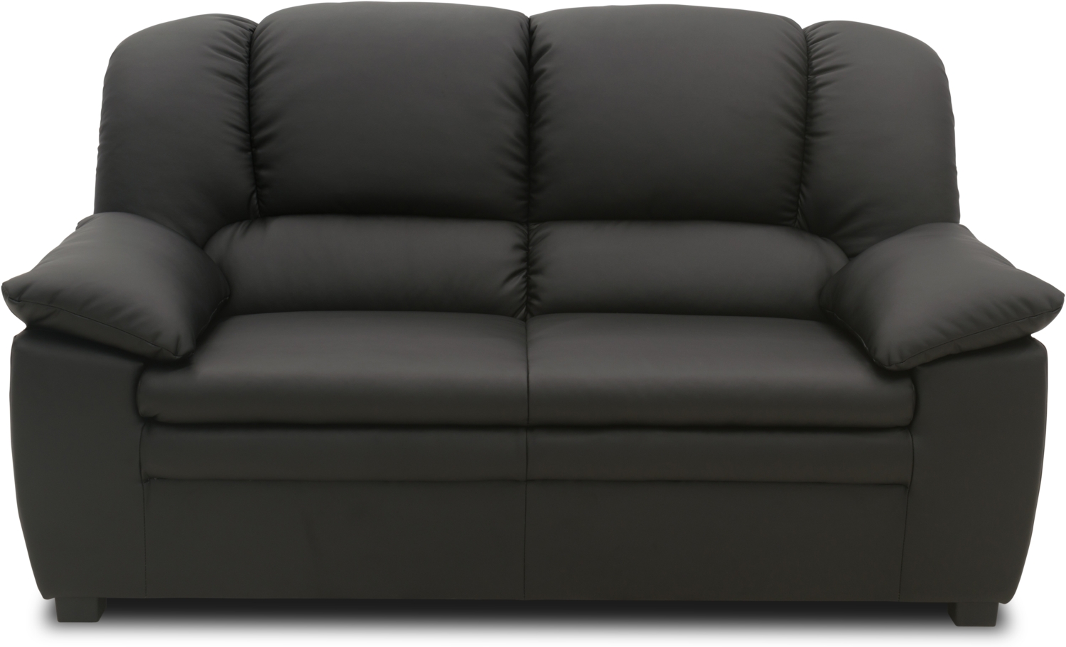DOMO. collection Sofa 100 018, 2-Sitzer Couch aus Kunstleder, 2er Polstergarnitur, Polstersofa 159 x 92 x 89 cm (BxTxH), schwarz Bild 1