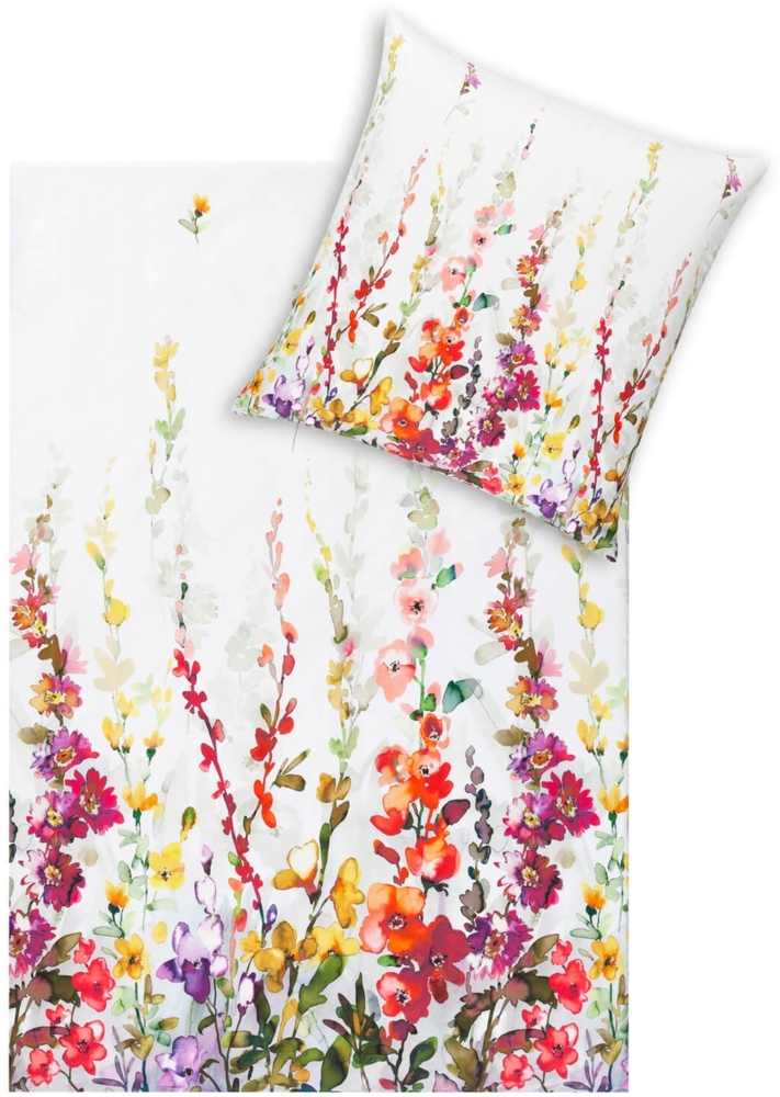 Estella Bettwäsche Trisha 4822 985 Multicolor Mako Satin 200x200 + 2 x 80 x 80 cm Bild 1