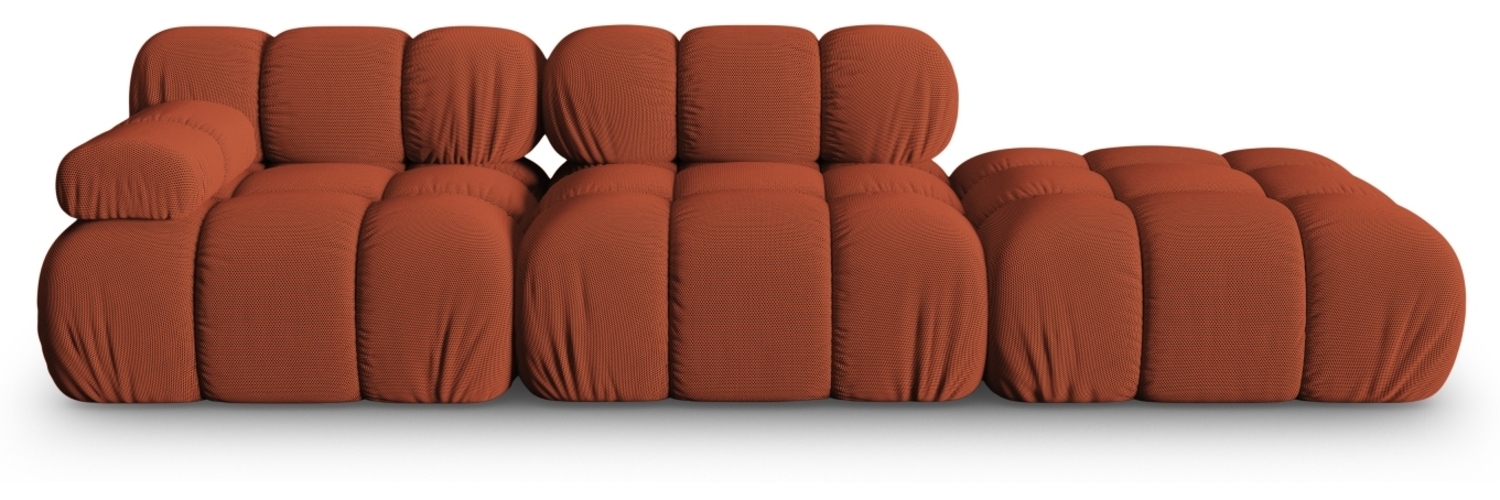 Micadoni Modulares Sofa Bellis 4-Sitzer Rechts 3D-Stoff Ziegel Bild 1