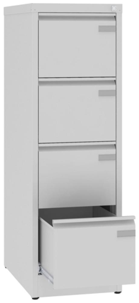 ASM Aktenschrank Tiefe 630mm 4 Schubladen RAL7035 Bild 1