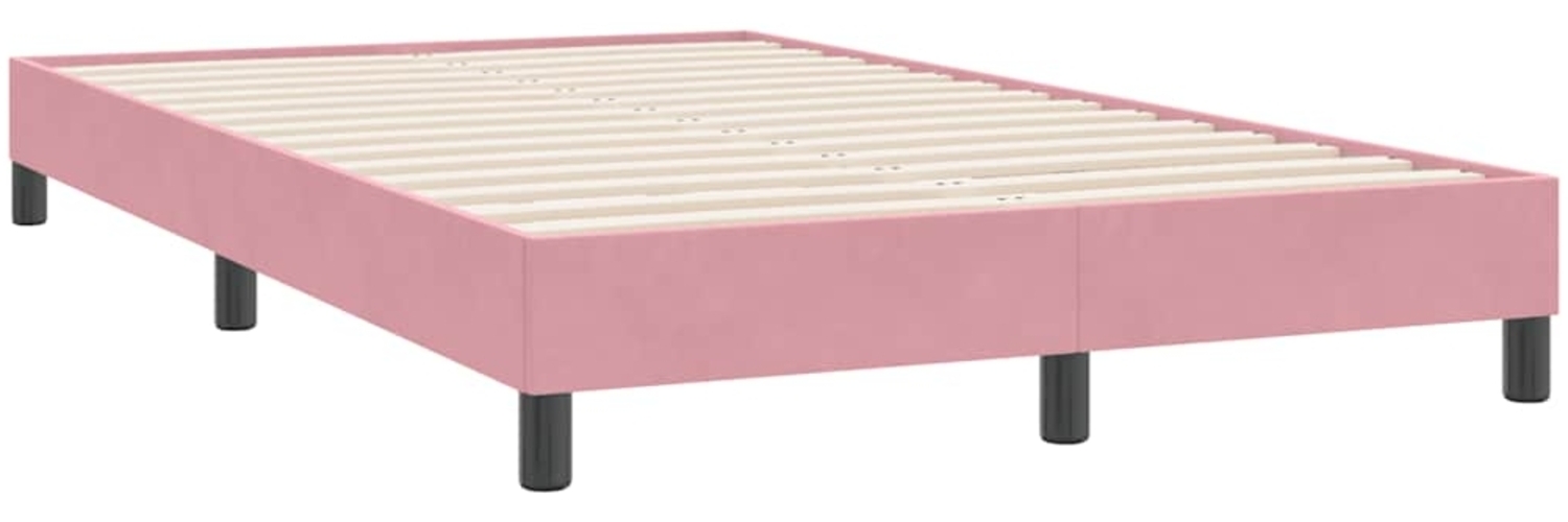vidaXL Bettgestell ohne Matratze Rosa 120x220 cm Samt 4101402 Bild 1
