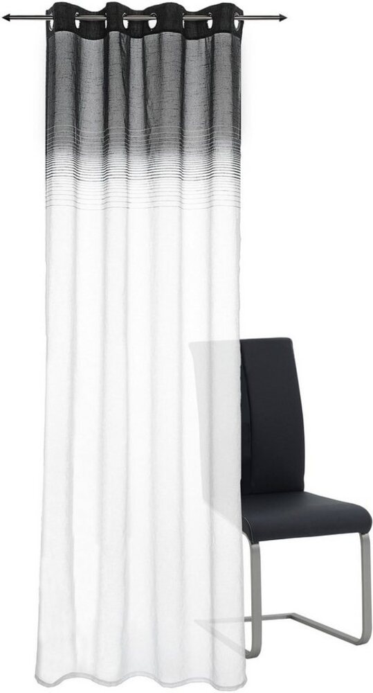 decolife Gardine Nora (1 St), Ösen, halbtransparent, Wirkware, Ösenschal mit Farbverlauf Bild 1