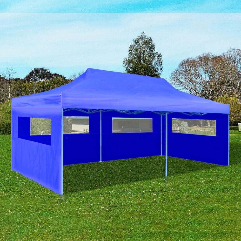 vidaXL Pop-Up-Partyzelt Faltbar Blau 3×6 m 41583 Bild 1