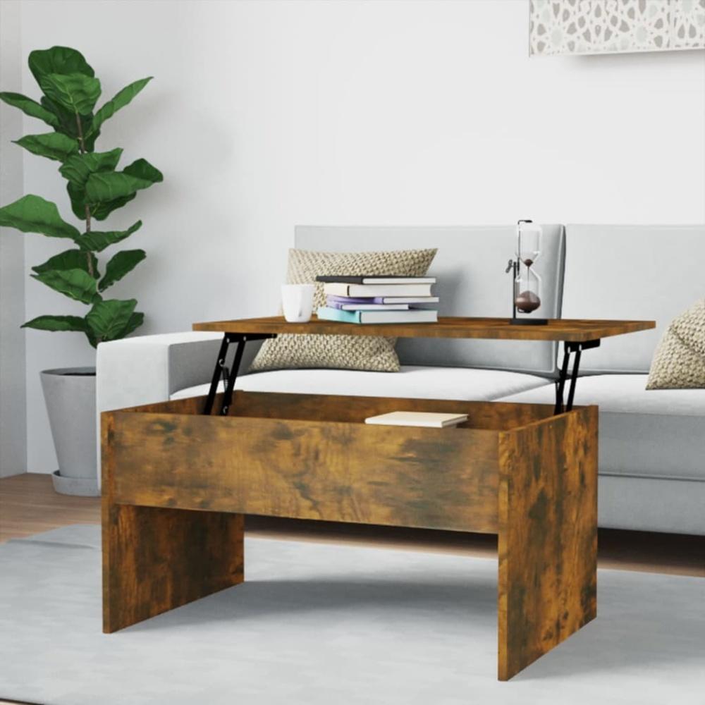 vidaXL Couchtisch Räuchereiche 80x50,5x41,5 cm Holzwerkstoff 819287 Bild 1