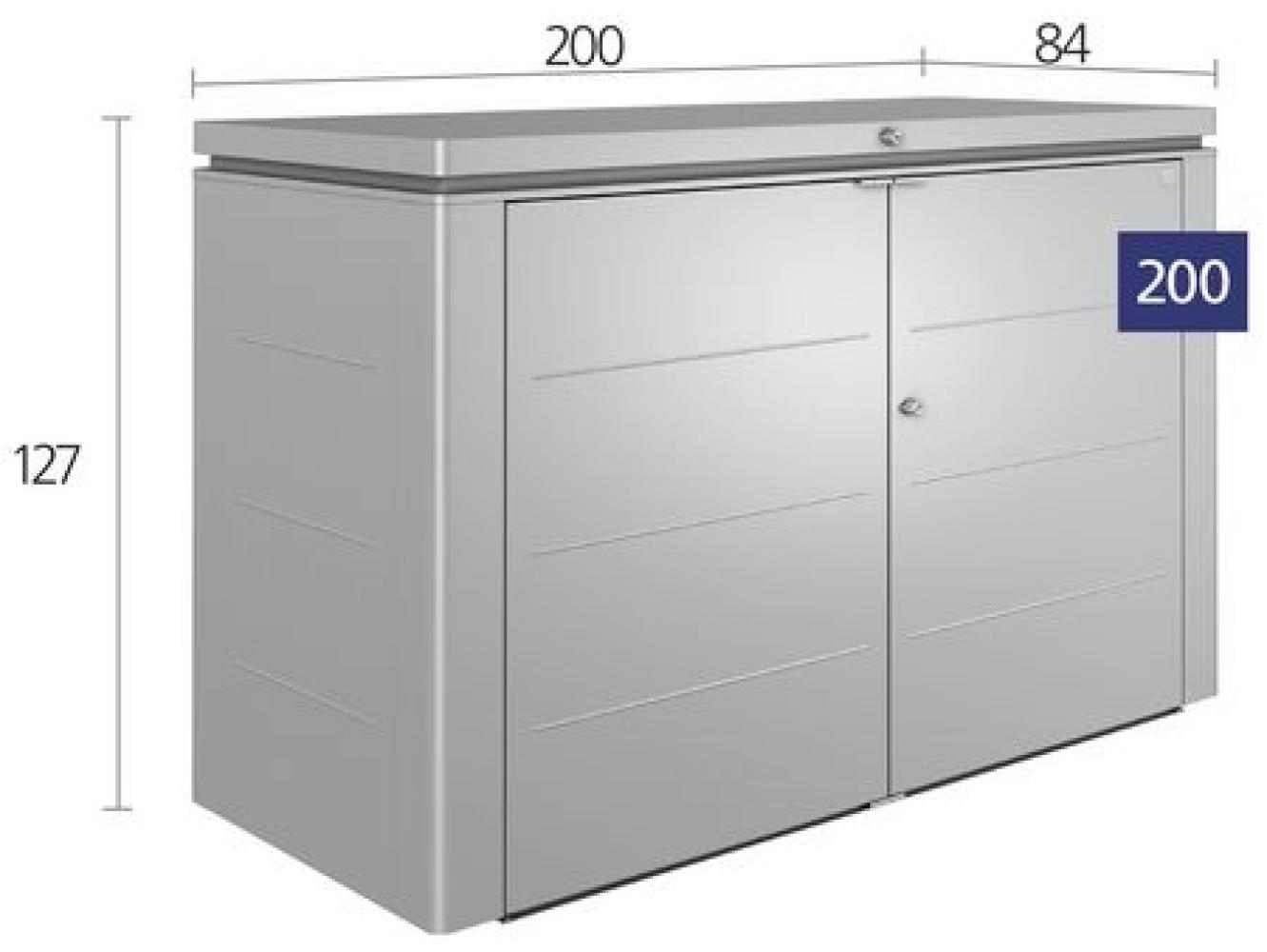 Biohort – HighBoard 200: 200 x 84 x 127 (b x t x h) cm silber-metallic Bild 1