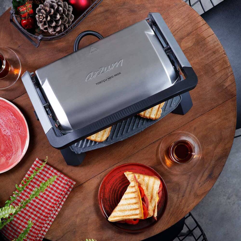 Arzum Tostçu Delux 1800W, Kontaktgrill Sandwichmaker Sandwich-Toaster Bild 1