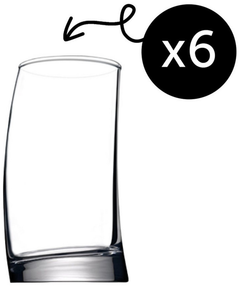 Pasabahce Gläser-Set Penguen Bierglas, Glas, 6er Set, 390ml, ideal für Bier, Radler & Softdrinks. Bild 1