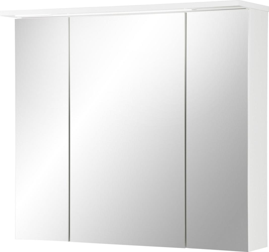 Schildmeyer Spiegelschrank 126760, melaminharzbeschichtete Spanplatte, Weiß, 80 x 16 x 72,3 cm Bild 1