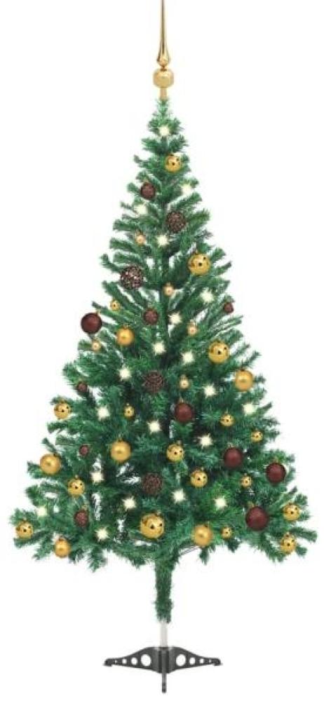 vidaXL Künstlicher Weihnachtsbaum Beleuchtung Kugeln 180cm 564 Zweige 3077489 Bild 1