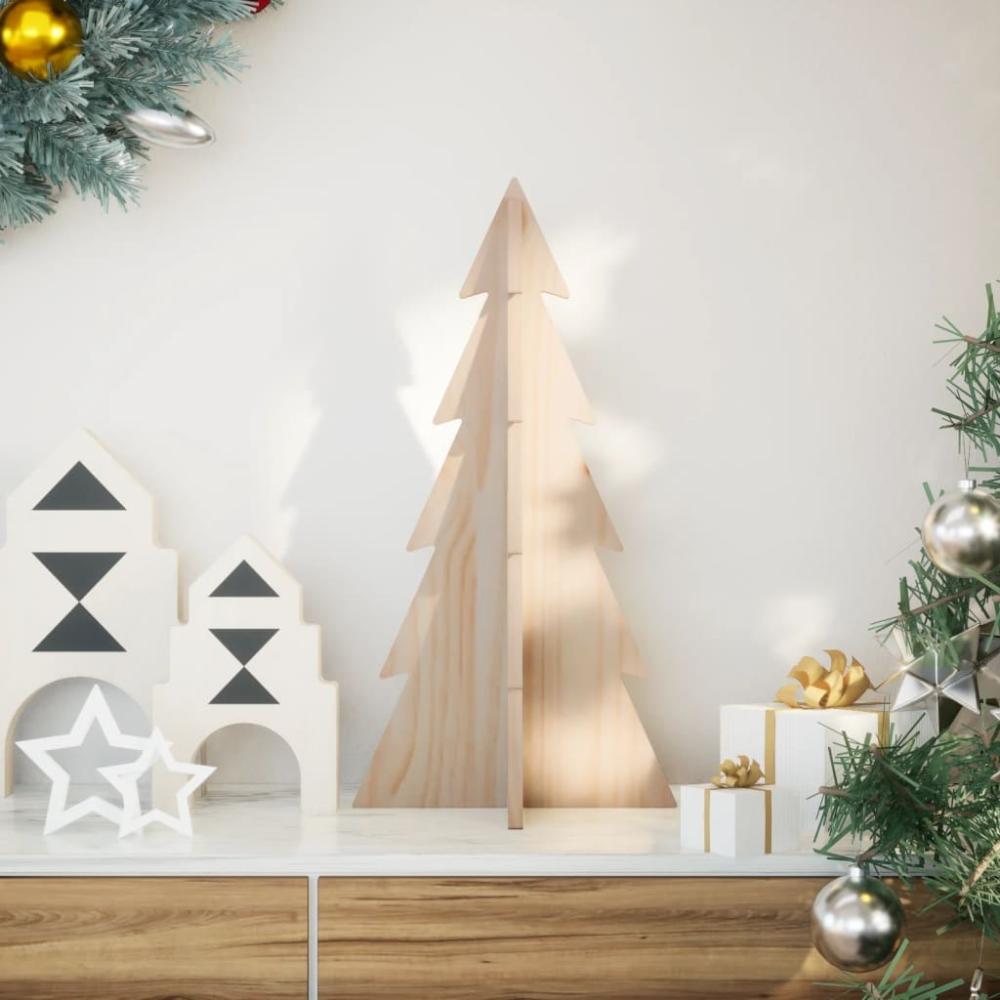 vidaXL Weihnachtsbaum Holz zum Schmücken 59,5 cm Massivholz Kiefer 858165 Bild 1