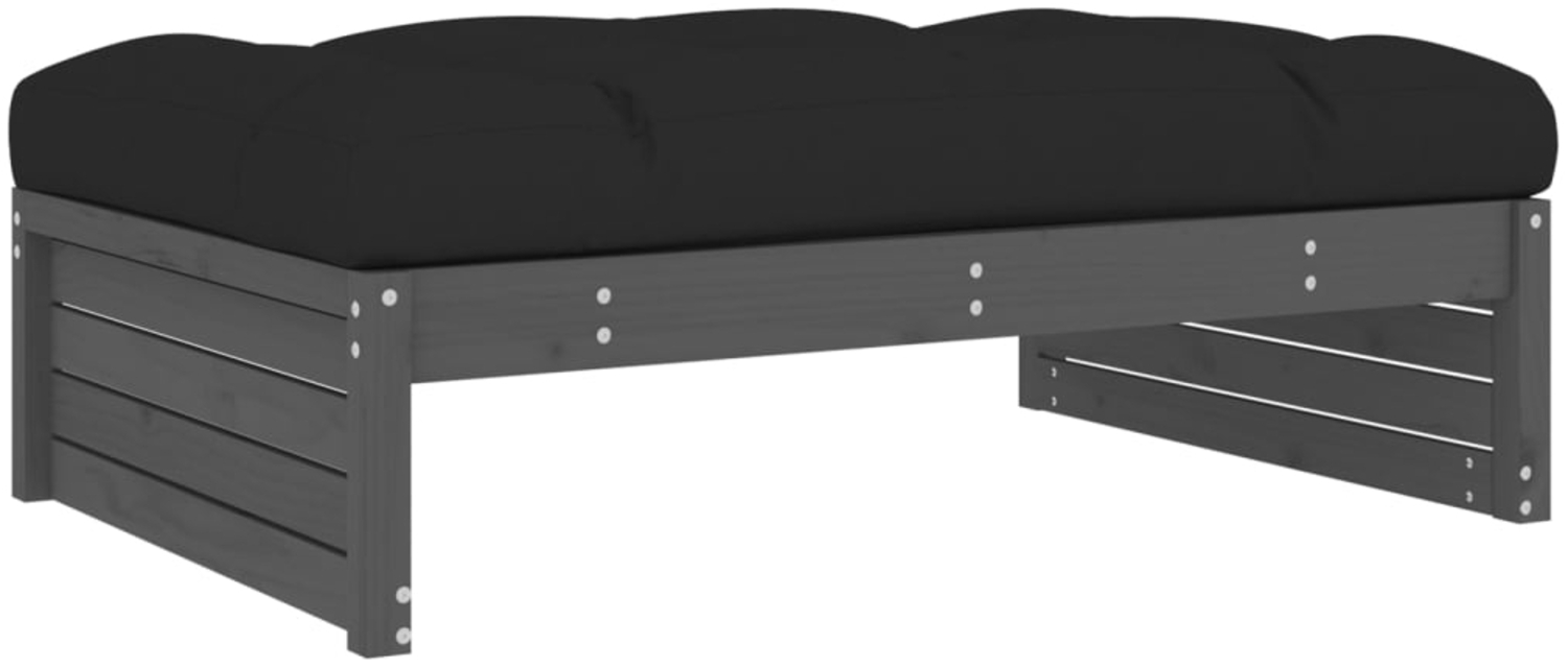 vidaXL Gartenhocker Grau 120x80 cm Massivholz Kiefer 825767 Bild 1