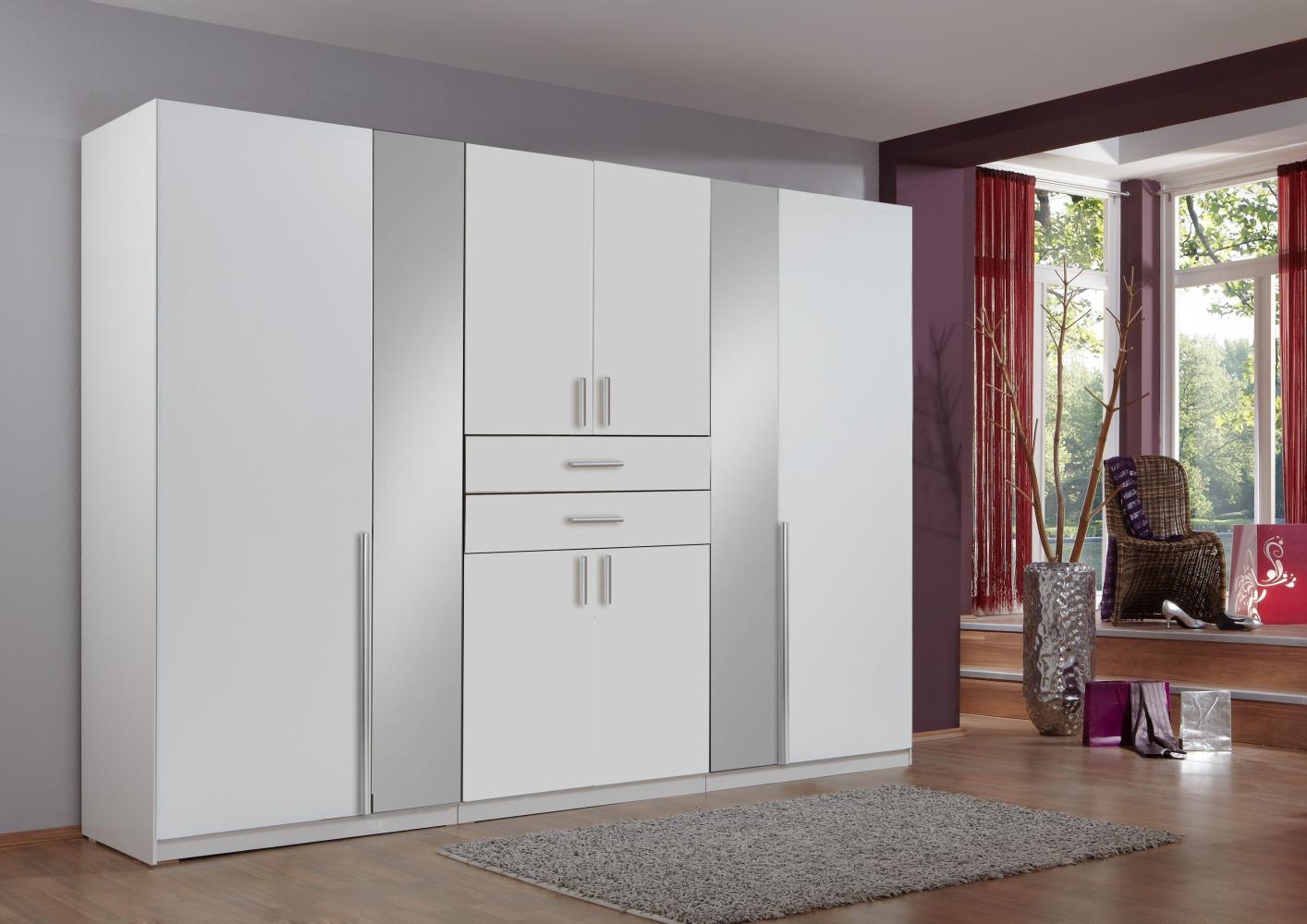 Kleiderschrank >VANEA< (BxHxT: 270x210x58 cm) in WEISS - 270x210x58cm (BxHxT) Bild 1