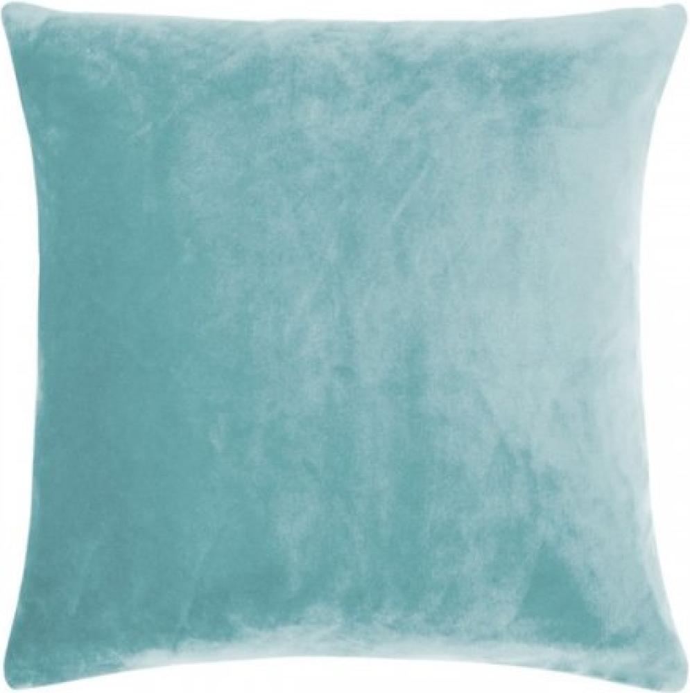 PAD Kissenhülle Samt Smooth Aqua Blau (40x40cm) 10424-I40-4040 Bild 1