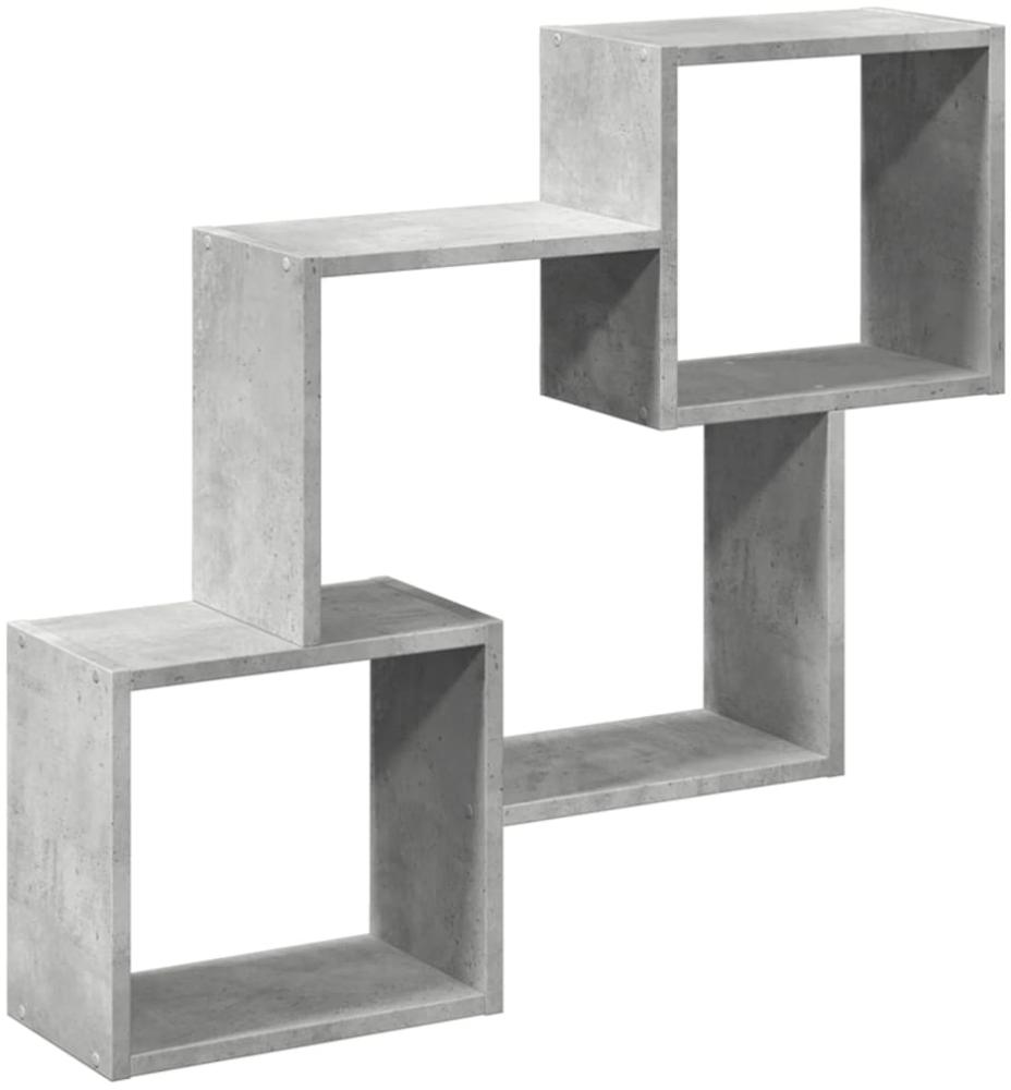 vidaXL Wandschrank 78x18x71 cm Betongrau Holzwerkstoff 854808 Bild 1