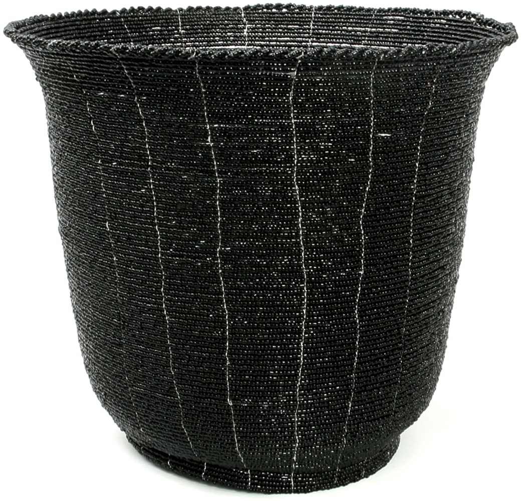 Die Beaded Hohe Schale - Schwarz - L - Schwarz - 23x23x21cm Bild 1