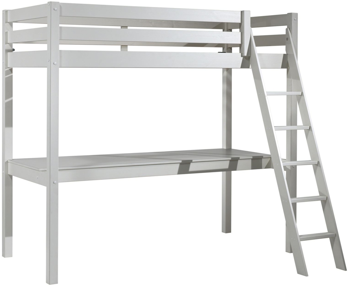 Hochbett Karolina 209x165x190 Kinderbett Massivholz Weiß Bild 1