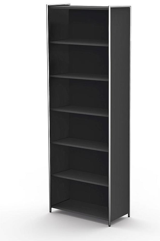 Kerkmann Büroschrank Grundregal breit 7502 Artline 6 OH 80x38x220 cm Chrom Anthrazit Bild 1