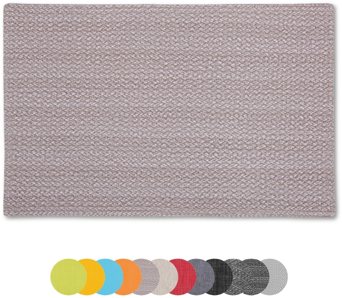4er Set Tischset Platzset Tischmatte Platzdeckchen ca. 30x45 cm Auswahl: geflochten - beige Bild 1