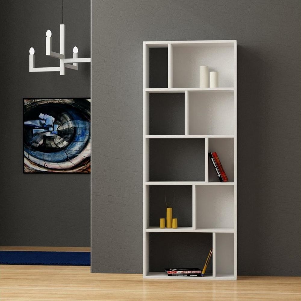 Decortie Bücherregal Onda, Modernes Bücherregal/ Vitrine, 65 x 25 x 166 cm Bild 1