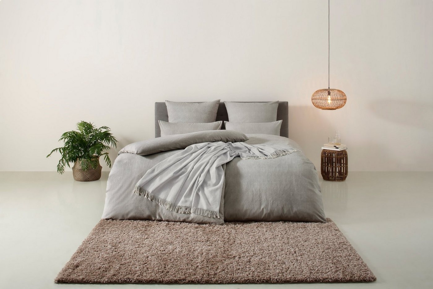 Home affaire Bettwäsche Melli, Linon, 2 teilig, Bettwäsche aus Baumwolle, Leinen-Look in Melange-Optik Bild 1