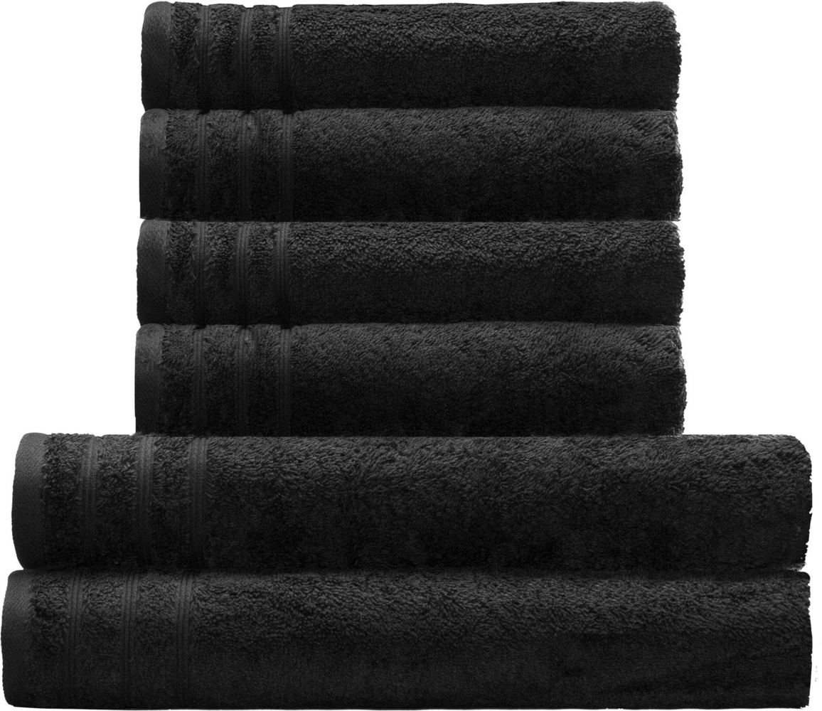 Kleine Wolke Handtuch Set Royal, Handtücher + Duschtücher, Frottier (Set, 6-St), Uni Farben, mit Bordüre, weich, auch als zweifarbiges Set erhältlich Bild 1