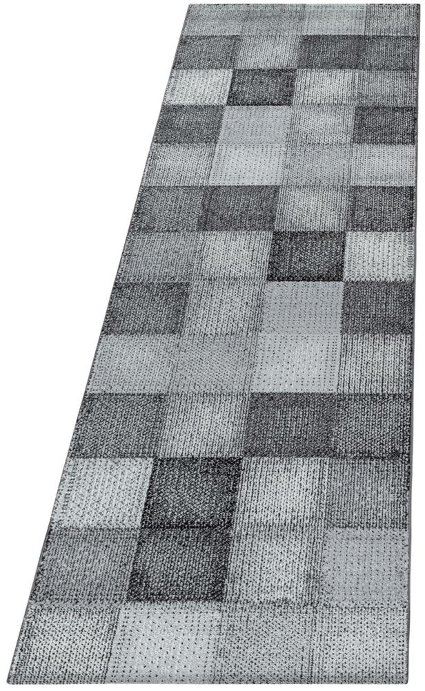 Kurzflor Teppich Oro Läufer - 80x250 cm - Grau Bild 1
