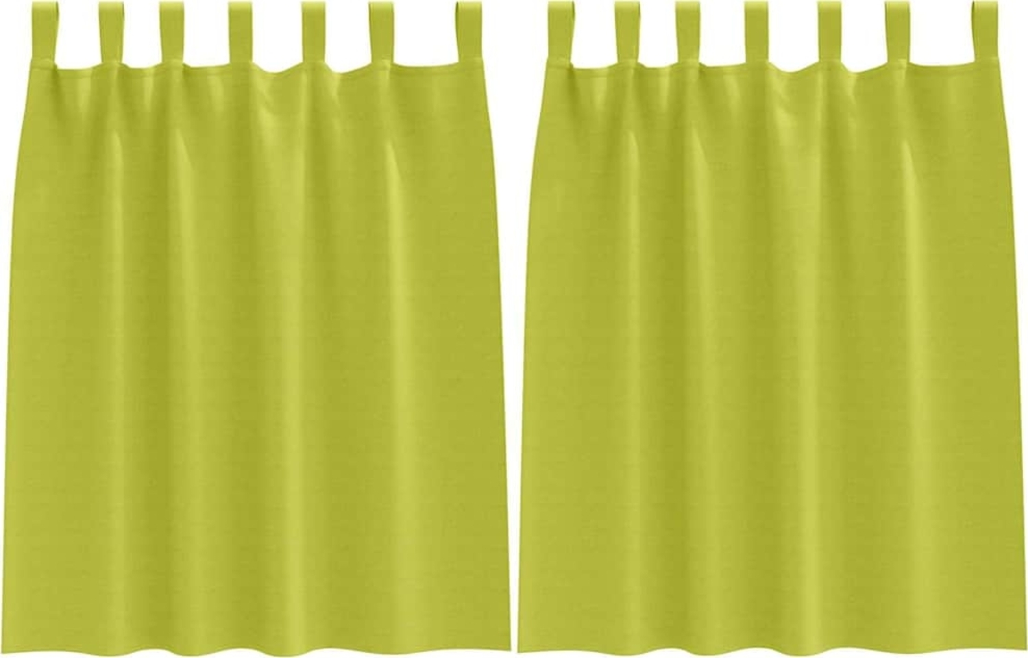 vidaXL Verdunkelungs-Vorhänge mit Ringen 2 pcs Grün 140 x 140 cm 4107608 Bild 1