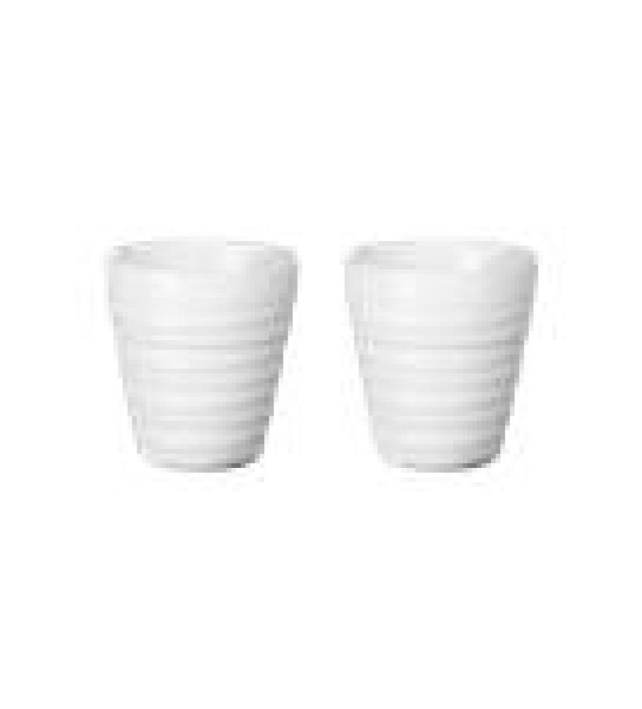 ASA Selection thermo Thermobecher Espresso Twisted, 2er Set, Espressobecher, Becher, Tasse, Porzellan, Weiß, 80 ml, 33701024 Bild 1