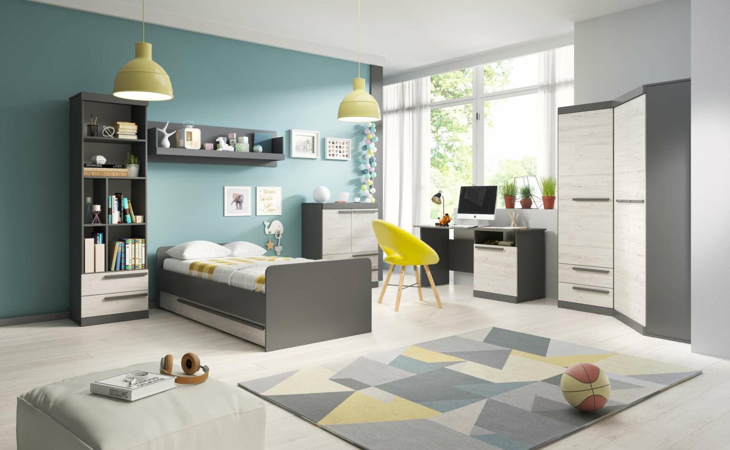 Stylefy Tenda Einzelbett Graphit Kiefer Andersen Bild 1