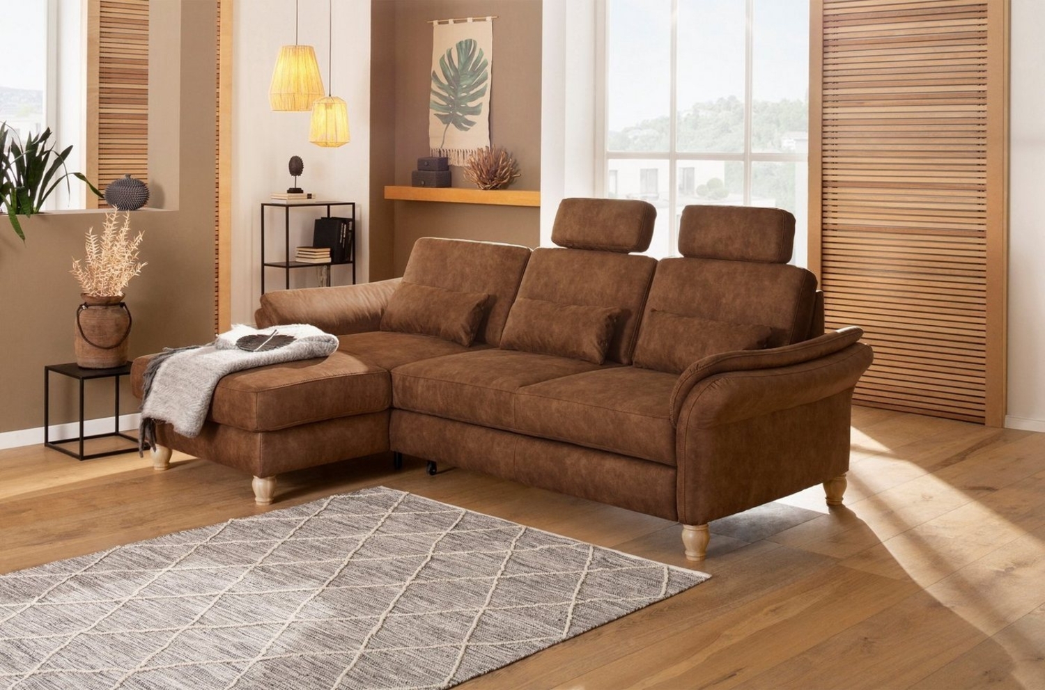 Home affaire Ecksofa Palace L-Form, incl. Sitztiefenverstellung, wahlweise mit Bettfunktion und Stauraum Bild 1