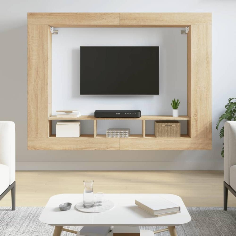 vidaXL TV-Schrank Sonoma-Eiche 152x22x113 cm Holzwerkstoff Bild 1