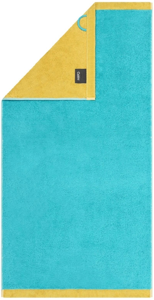 Cawö Handtücher Lifestyle Splash Doubleface|Waschhandschuh 16x22 cm| türkis-apricot Bild 1