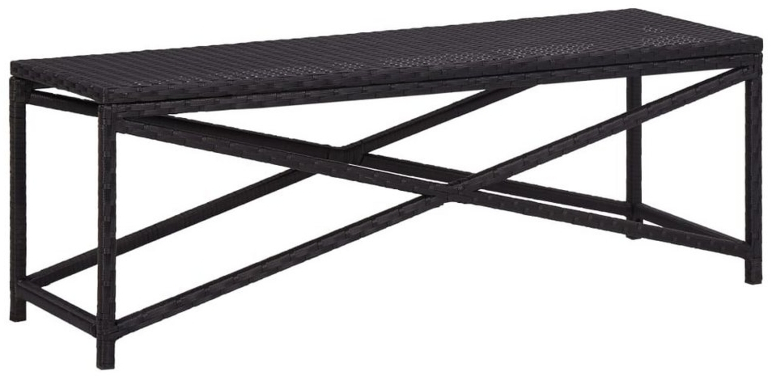 vidaXL Gartenbank 120 cm Poly Rattan Schwarz 46210 Bild 1