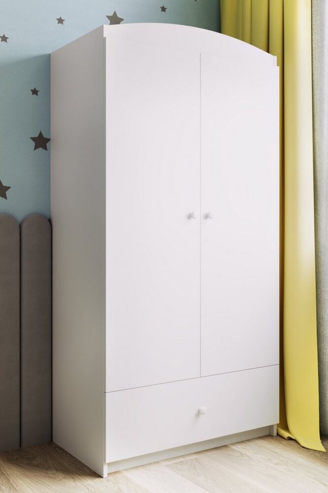 Bjird Kinderkleiderschrank Kleiderschrank Babydreams (4 Einlegeböden und Schublade) 175 x 90 x 52 cm Bild 1