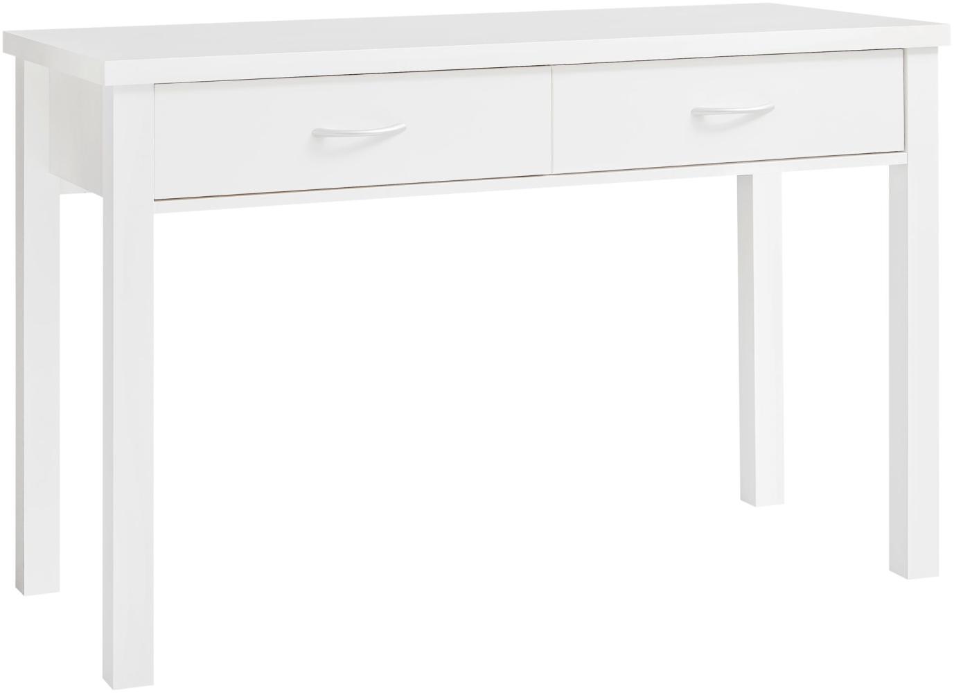 Kadima Design Moderner Schreibtisch mit 2 Schubladen, 120 cm, Stauraum, einfacher Aufbau, elegantes Design für Büro und Heimarbeit. 120x50x77 cm Bild 1