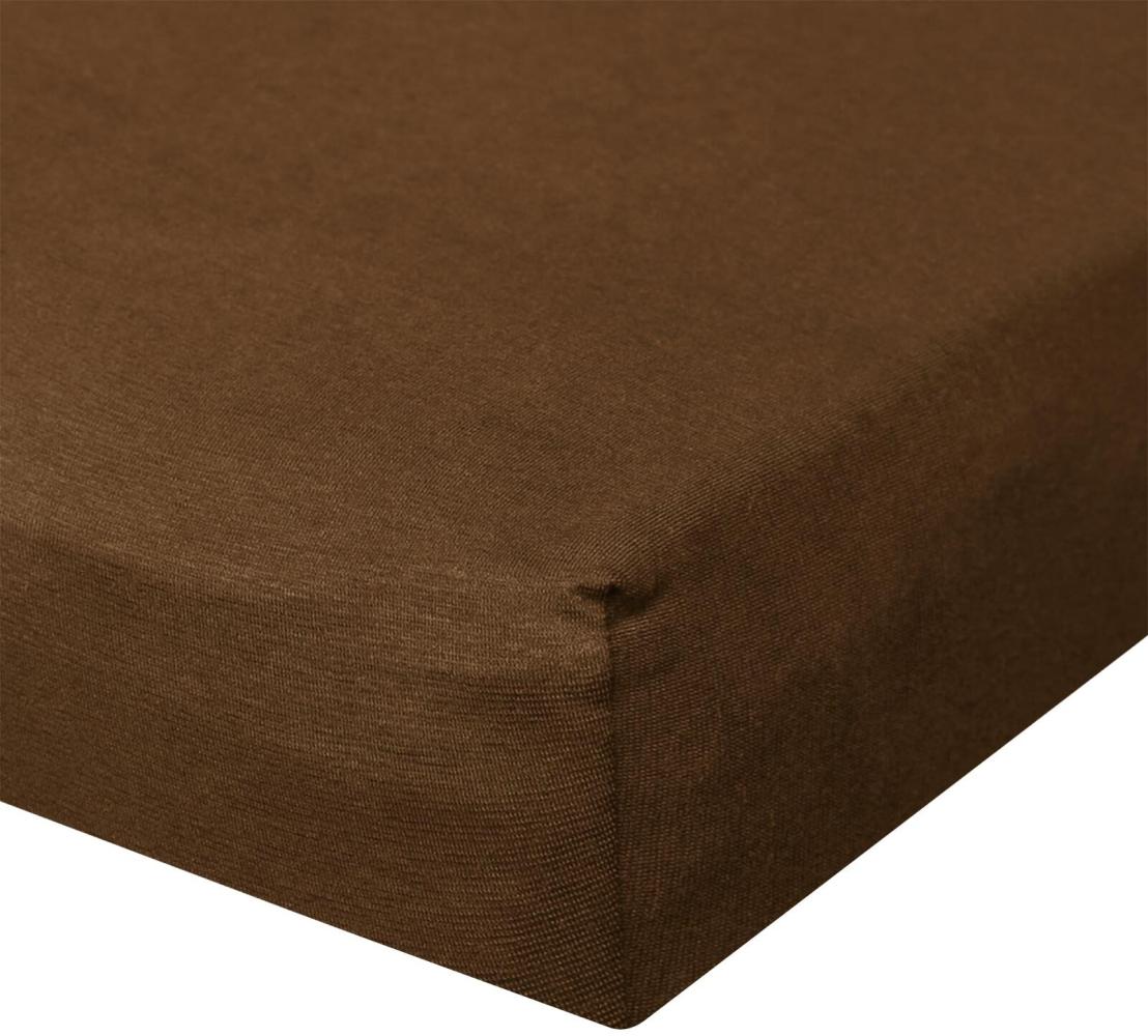 BettwarenShop Jersey Spannbetttuch Ultra-Stretch|140x200 - 160x220 cm| mocca Bild 1