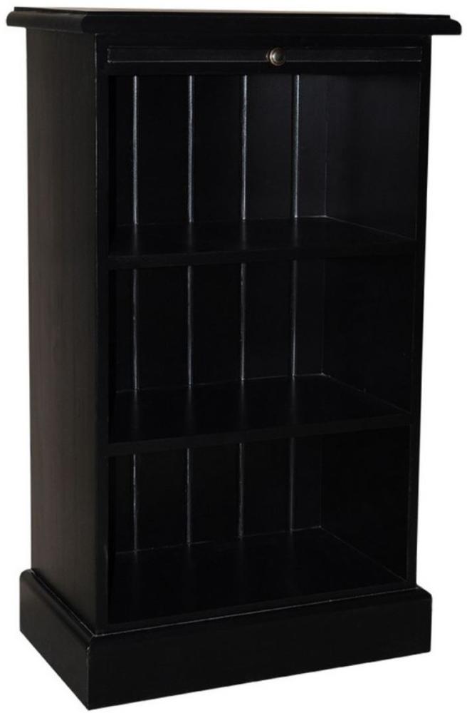 Casa Padrino Landhausstil Bücherschrank Schwarz 58 x 32 x H. 98 cm - Landhausstil Büromöbel Bild 1